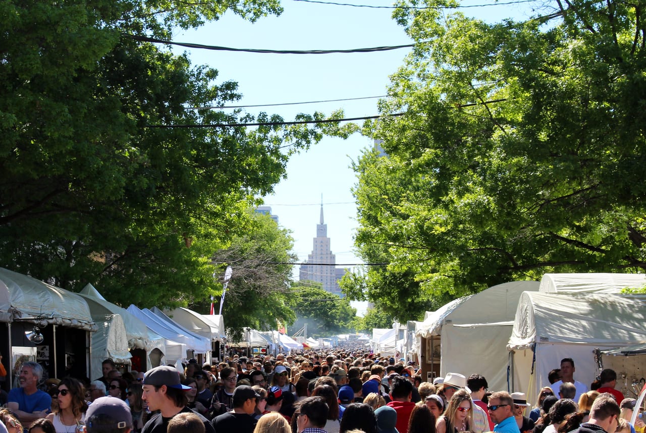 Main Street during the 2016 Deep Ellum Arts Festival in Dallas.